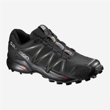 Salomon SPEEDCROSS 4 Mens Trail Running Shoes Black UK BZJV